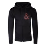 Hasbro Dungeons & Dragons Iconic Logo Zipper Hoodie Male Extra Large Black