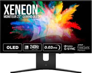 XENEON 27QHD240 Moniteur de Jeu OLED 27 Pouces - 2560 x 1440, 240Hz, 1ms, FreeSync Premium, HDR10, DisplayPort, HDMI, USB-C