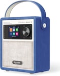 bin P200 Portable Dab/Dab + FM numérique Radio- Haut-Parleur Portable sans Fil avec Bluetooth,Le Son stéréo,Beau Design,Double réveil,Batterie Rechargeable,Caisson de Basses (Blue)(Q809)