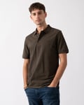 Lyle & Scott Tonal Eagle Mens Polo Shirt - Brown - Size Large