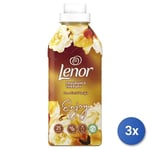 3x Lenor Adoucissant 525 Ml. Concentré 25 Mesureurs Oro&fiori