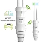 Wavlink AC600 Wireless Outdoor WiFi Signal Booster,Access Point/Outdoor Router/Repeater/WISP,Support Passive PoE, Dual-Band 2.4GHz 150Mbps + 5GHz 433Mbps, Ideal for Garden Wi-Fi