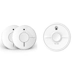 FireAngel Optical Smoke Alarm with 10 Year Sealed For Life Battery, FA6620-R-T2 (ST-622 / ST-620 replacement, new gen) - Twin Pack, White & FireAngel SB1-R Smoke Alarm, White