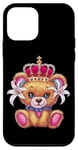 iPhone 12 mini Kawaii teddy bear with crown and lilies Case