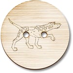 Azeeda 8 x 23mm 'Dalmatian Dog' Round Wooden Buttons (BT00102095)