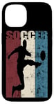 Coque pour iPhone 14 Ballon de football vintage effet vieilli