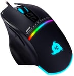 Skill Souris Gamer Haute Précision - RGB - Nouveauté 2024 - USB Filaire - DPI Ajustables - Boutons Programmables - Confortable pour Toute Taille de Main - Excellent Grip PC PS4