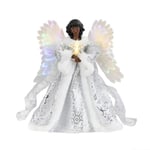 Christmas Tree Topper USB Led Ljus Ängel Fairy Festlig Inredning Xmas Tree Top Ornament Barn Flickor Presenter A