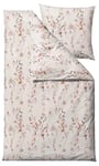 Södahl Organic Meadow Organic Bed Linen 155 x 220 cm 100% Organic Cotton, Set with 1 Duvet Cover 155 x 220 cm and 1 Pillowcase 80 x 80 cm, Rose (Pink/Red)