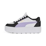 PUMA Karmen Rebelle Jr Basket, Blanc Vif Violet Noir, 37.5 EU