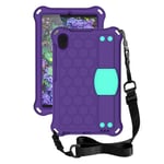 Huawei MediaPad M5 Lite 8 honeycomb texture case - Purple / Cyan