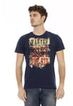 Trussardi Action Mens Blue Cotton T-Shirt - Size 2XL