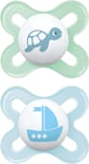 MAM Original Start Soother 0-2 Months (Set of 2), Baby Soother Made from Sustain