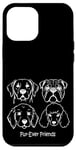 iPhone 12 Pro Max Dog Face Breeds Fur-Ever Friends Cute Puppy Pet Lover Case