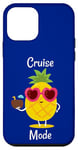 Coque pour iPhone 12 mini Mode croisière ananas avec lunettes de soleil, croisière amusante en noix de coco