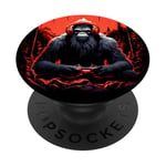 Bigfoot Gamer Graphic Art - Joueur de jeux vidéo amusant PopSockets PopGrip Adhésif