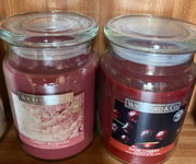 Wickford & Co Candle Dark Cherry & Cherry Blossom Large Glass Jar Candles