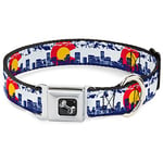 Buckle Down 11–43,2 cm Colorado Skyline/Montagnes Collier de Chien en Forme d'os, Medium