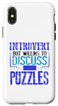 Coque pour iPhone X/XS Puzzle Lover Introverti discutera des puzzles Fun Puzzler