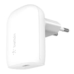 Belkin Chargeur Secteur USB-C 30 W, PPS, Power Delivery, Certification USB-If PD 3.0, chargeur rapide pour iPhone 16, iPhone 15, 14, 13, Samsung Galaxy S24, S23, iPad, AirPods, MacBook Air