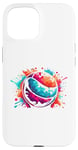 Coque pour iPhone 15 Splash Art Dodge Ball Dodgeball Player