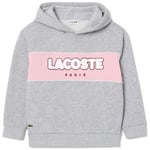 Sweat-shirt enfant Lacoste  SWEATSHIRT  ENFANT MOLLETON GRIS IMPRIMÉ CONTRASTÉ