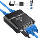 Ethernet RJ45 1 à 3 Ports,1000Mbps RJ45 Switch Network avec Port d'alimentation USB C pour Ordinateur,Commutateurs,Routeurs,Hub,ADSL,Boîtiers Décodeurs,Téléviseurs,Plug&Play