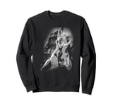 Wall Climbing Woman Rock Climbing Art Outdoor Climbing Art Sweatshirt