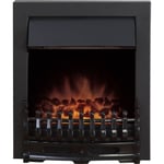 Adam Blenheim Black Inset Electric Fire Coal Heater Heating Real Flame Effect