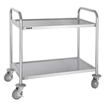 Vogue 2 Tier Clearing Trolley Medium 810X455X855mm Stainless Steel Catering