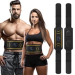 Hiviss EMS Muscle Stimulator AbS Trainer, 6 Modes & 8 Intensities Abdominal Trainer Ab Toning Belt for Men & Women Home Body Sculpting