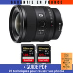 Sony FE 20mm f/1.8 G + 2 SanDisk 128GB Extreme PRO UHS-II SDXC 300 MB/s + Guide PDF ""20 TECHNIQUES POUR RÉUSSIR VOS PHOTOS