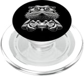 Lunettes Nerdy Dragon Barbu Amusant Gamer PopSockets PopGrip pour MagSafe