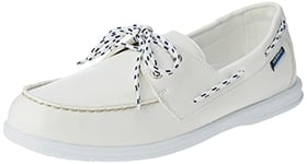 Sebago Men's Jackman Boat Shoe, White, 12.5 UK