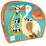 Scratch - Puzzle de Contour pour Enfants 3 Ans – Puzzle Motif Cigogne – Puzzle Cigogne avec Bebe Panda - Puzzle 24 pièces