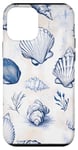 Coque pour iPhone 12 mini Bleu Abstrait Art Tropical Beach Decor Coastal Vibes