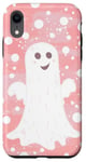 Coque pour iPhone XR Rose moderne à pois mignon fantôme effrayant pastel gothique rétro