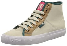 DC Shoes Femme Manuel (français Non Garanti) Basket, Blanc/Jaune, 36.5 EU