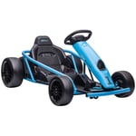 Kids Electric Go Kart Childrens 24V Ride On Car Music Horn Slow Start Blue