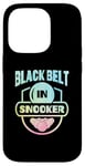 Coque pour iPhone 14 Pro Queue de billard avec ceinture noire