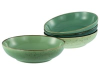 CreaTable, 22880, Serie Nature Collection Green Life, 4-teiliges Geschirrset für 4 Personen, Poke Bowl aus Steinzeug, spülmaschinen- und mikrowellengeeignet, Qualitätsproduktion