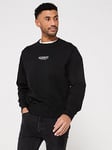 Jack & Jones Graphic Back Print Sweatshirt, Black, Size L, Men