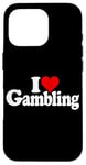 Coque pour iPhone 16 Pro I LOVE HEART GAMBLING CASINOS PARIS TRADING LAS VEGAS