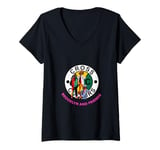 Womens Brooklyn Barbie x Cross Colours Merch | Brooklyn & Friends V-Neck T-Shirt