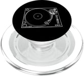 Vintage Distressed Vinyl Record Player PopSockets PopGrip pour MagSafe