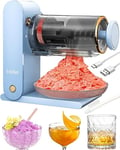 Enleber Electric Ice Crusher Blender Crushed Slush Cocktail Making Ice Crushing Machine,for Blending Slushies,Frappe,Cocktails,Coffee and Iced Tea etc,Blue-BPA Free