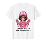 Cancer Picked The Wrong Girl Boxing Gloves Breast Cancer T-Shirt