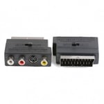 Scart to RCA Composite and LR Audio Adaptor, TV, Television, Input/Output Switch