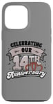 iPhone 13 Pro Max 14th Wedding Anniversary Celebrating 14 Years Matching Gift Case