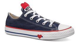 Converse Børne Canvas Sneaker Navy  - Str. 10 - Tekstil/gummi/